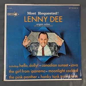 Lenny Dee Most Requested! Vinyl LP Decca DL 74572 Stereo Organ Solos 1964